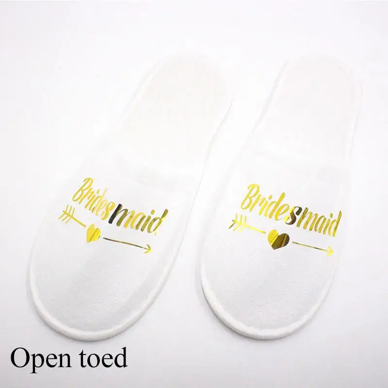 Bride To Be Slippers – Soft Flat Bridal Party Slippers for Hen Parties & Wedding Morning