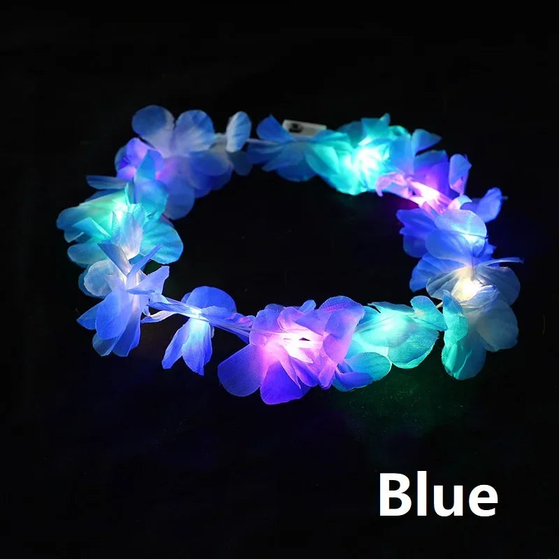 LED Flower Crown Headband | Glow Party & Festival Decoration