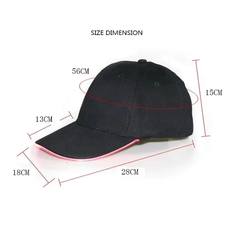 LED Baseball Cap | Glow Party Hat for Festivals, Weddings & Events