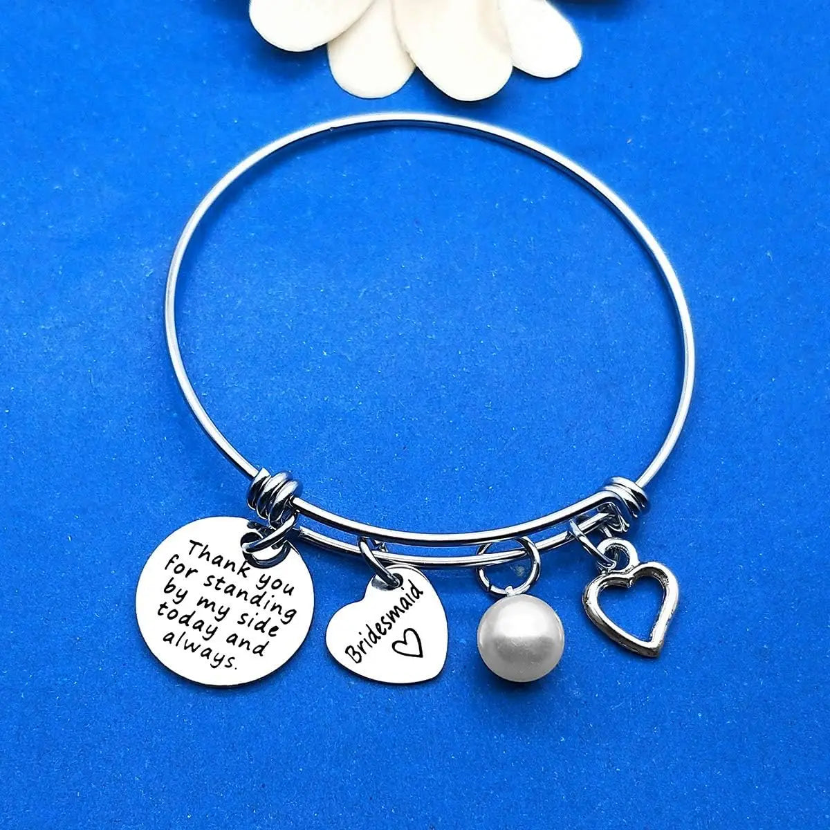 Bridesmaid Thank You Bangle Bracelet