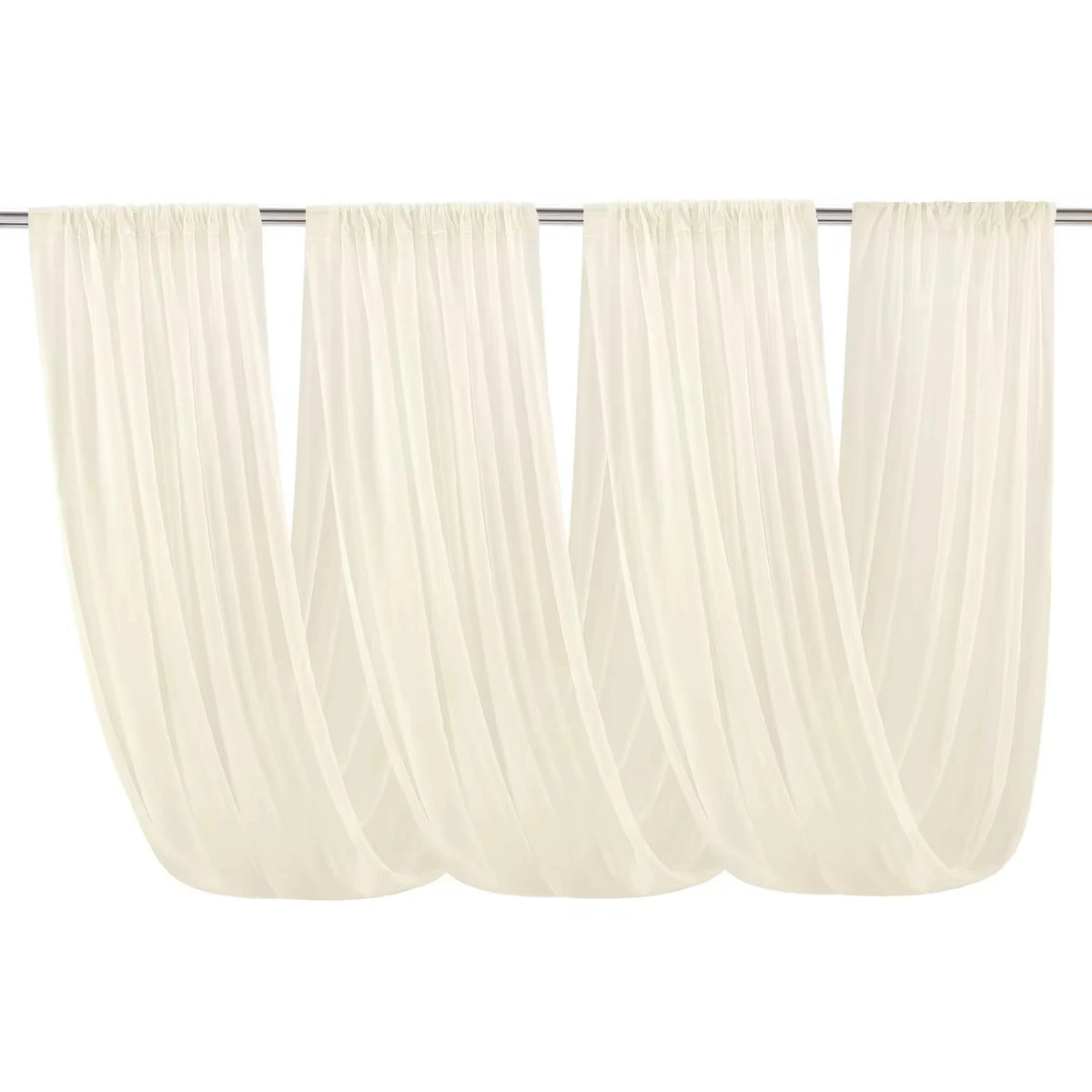 Wedding Ceiling Drape Curtains — Sheer Fabric Backdrop for Wedding and Event Decoration