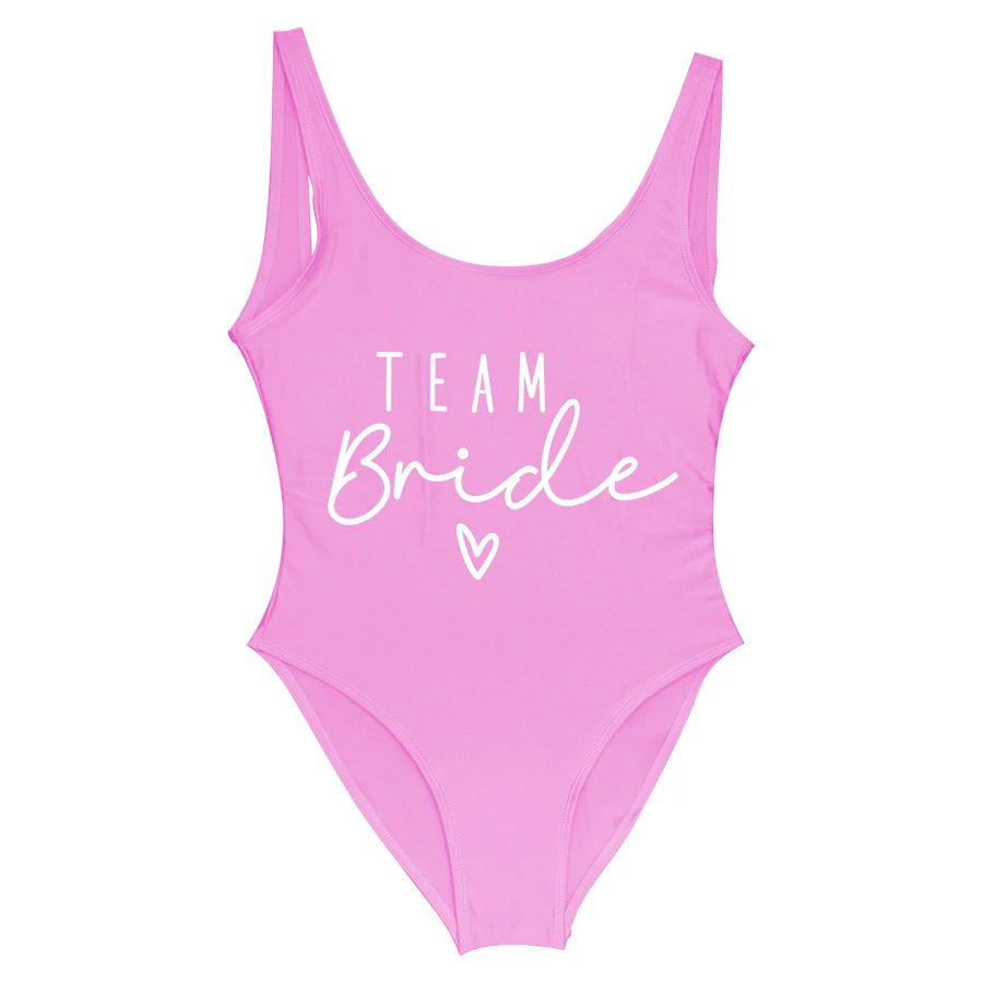 Hen Party One-Piece Swimsuit – Bride To Be Bachelorette Swimwear