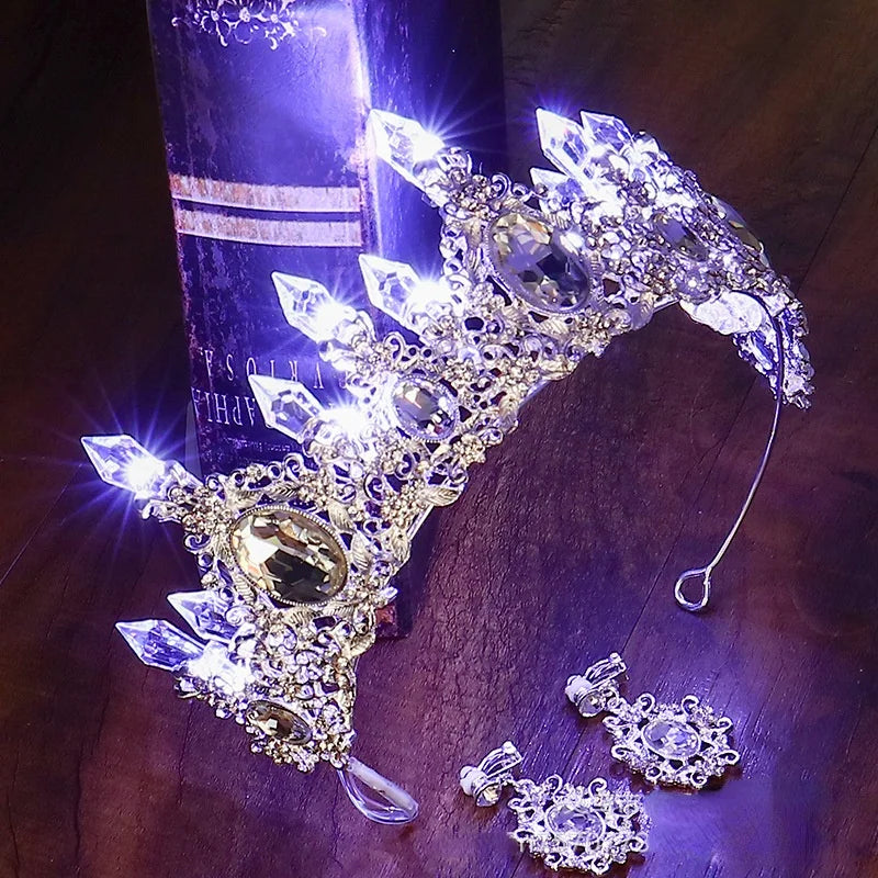 Glow Bride Crown Tiara with LED Lights