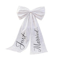 Elegant Large Wedding Car Bow — Just Married Car Decoration