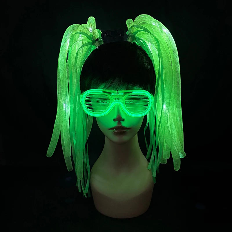 LED Noodle Headband & Glasses | Bachelorette Party Costume Accessory