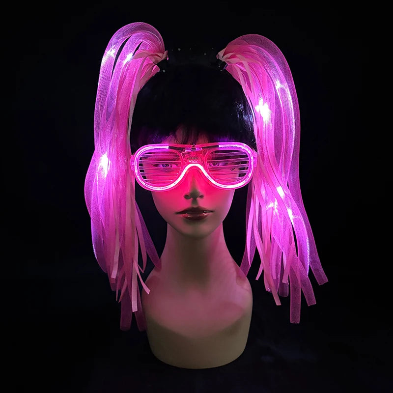 LED Noodle Headband & Glasses | Bachelorette Party Costume Accessory