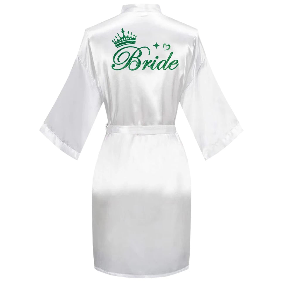 Embroidered Bridal Robe – Bride, Bridesmaid, Maid of Honour & More