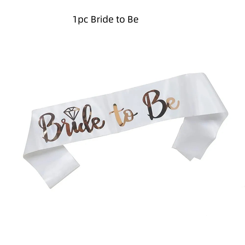 Rose Gold Hen Party Sash Set – Bride To Be & Team Bride Sashes