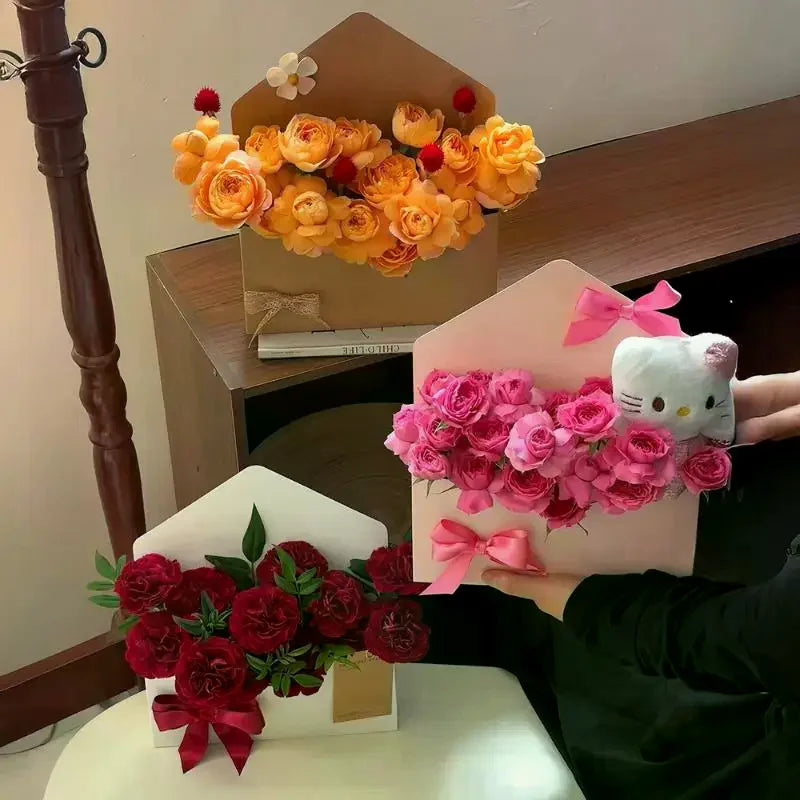 Wedding Envelope Flower Gift Boxes — Set of 5 for Bouquets & Floral Arrangements