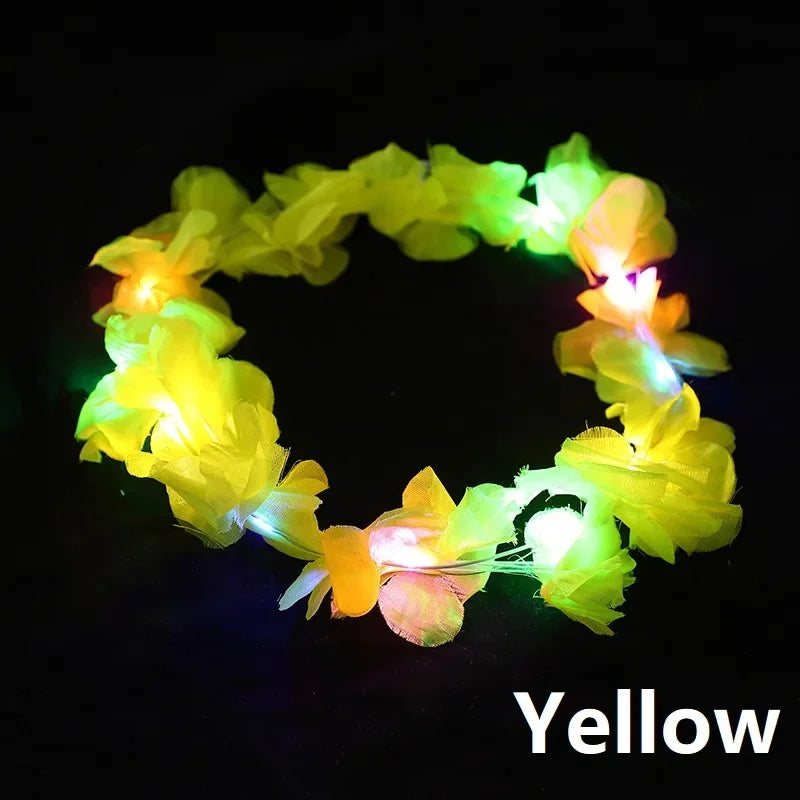 LED Flower Crown Headband | Glow Party & Festival Decoration