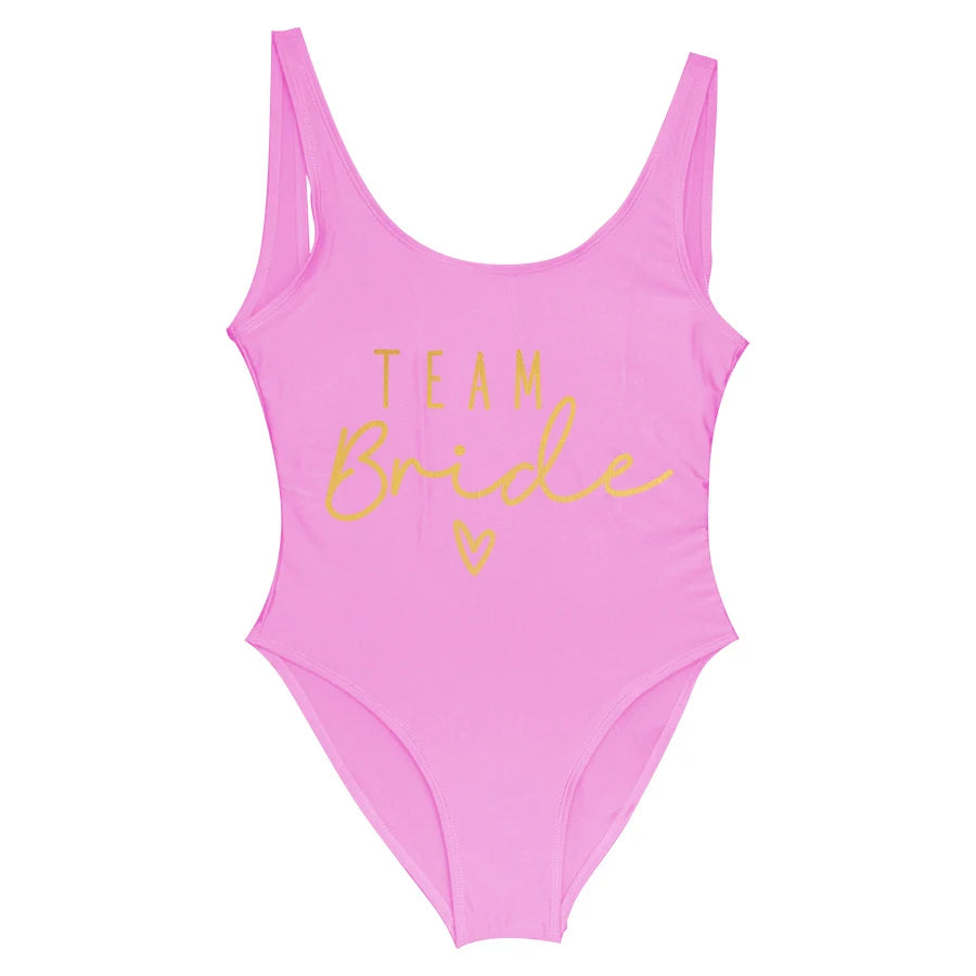 Hen Party One-Piece Swimsuit – Bride To Be Bachelorette Swimwear
