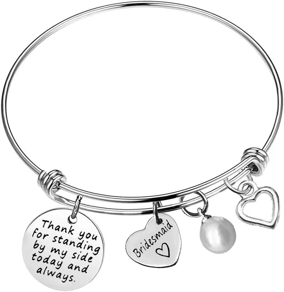 Bridesmaid Thank You Bangle Bracelet
