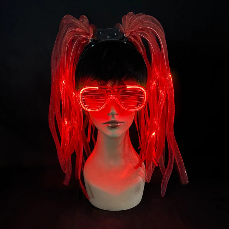 LED Noodle Headband & Glasses | Bachelorette Party Costume Accessory