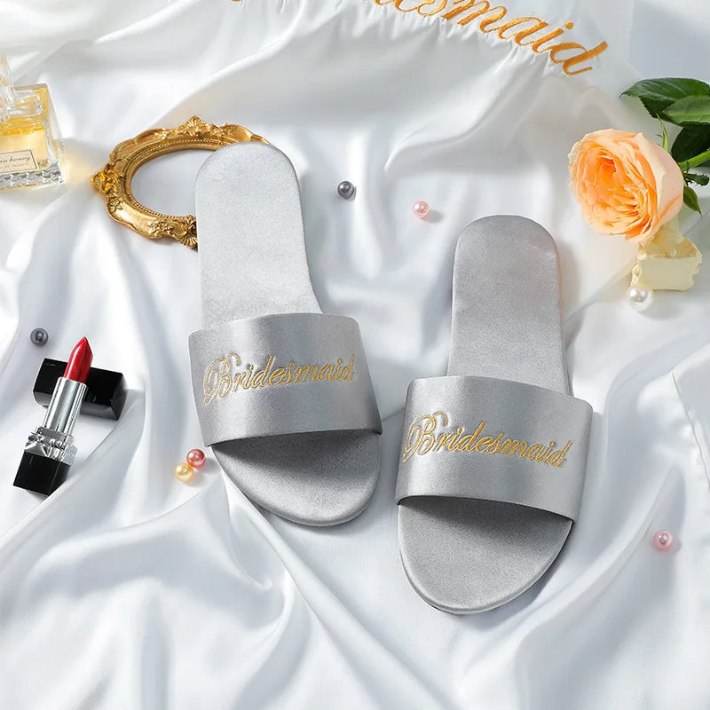 Bride & Bridesmaid Satin Slippers