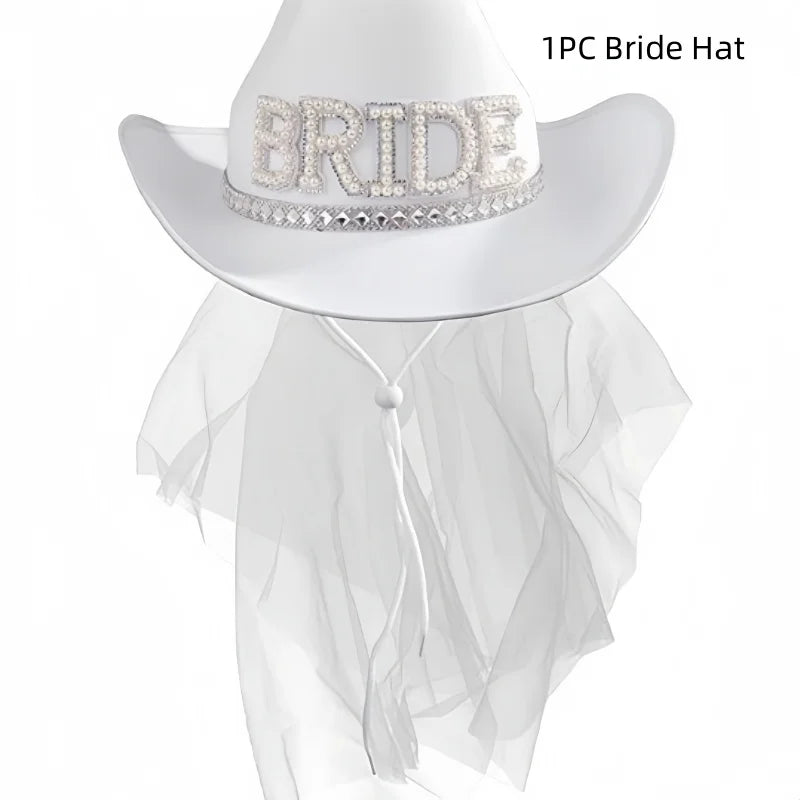 Bride to Be Satin Sash and Hat Set