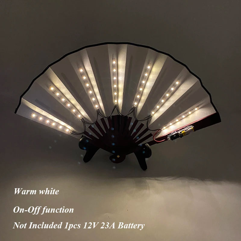 LED Folding Fan | Glow Hand Fan for Rave, Party & Stage Performance