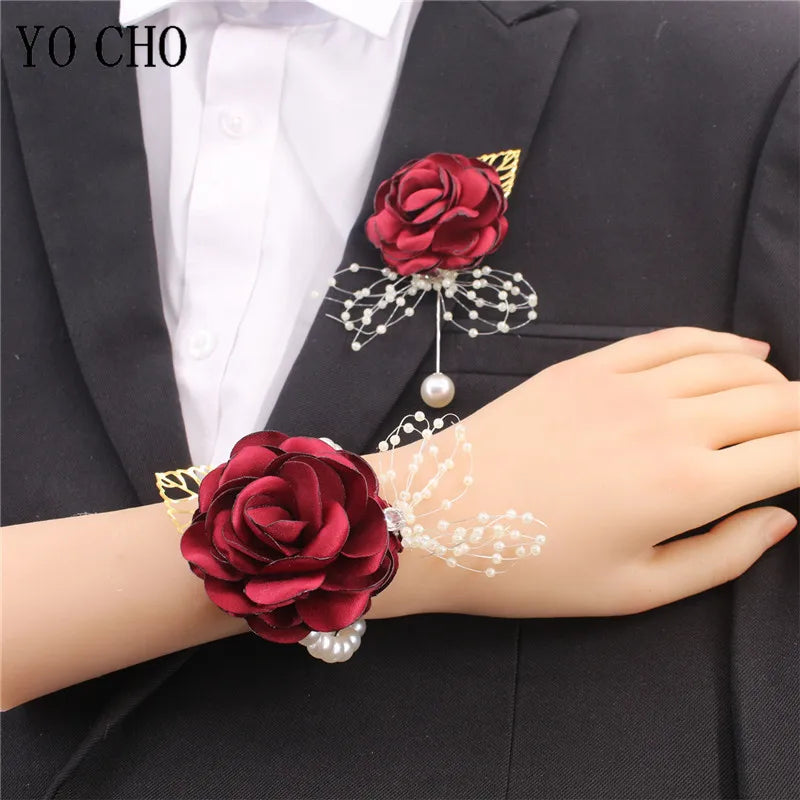 Bridesmaid Wrist Flower Corsage Bracelet