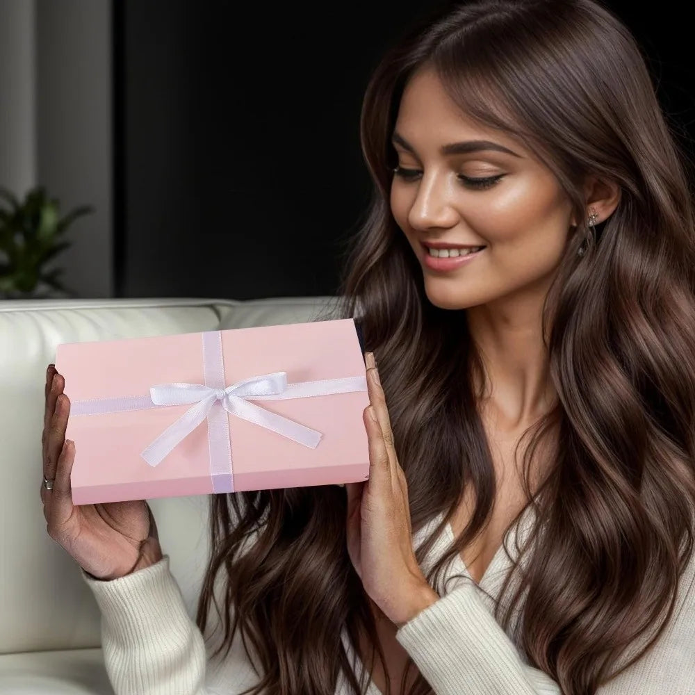 Romantic Surprise Jumping Gift Box — Handmade Folding Bouncy Box for Birthdays & Anniversaries (Black & Pink)