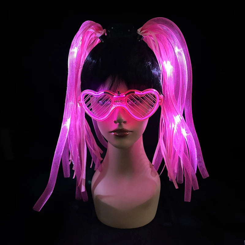 LED Noodle Headband & Glasses | Bachelorette Party Costume Accessory