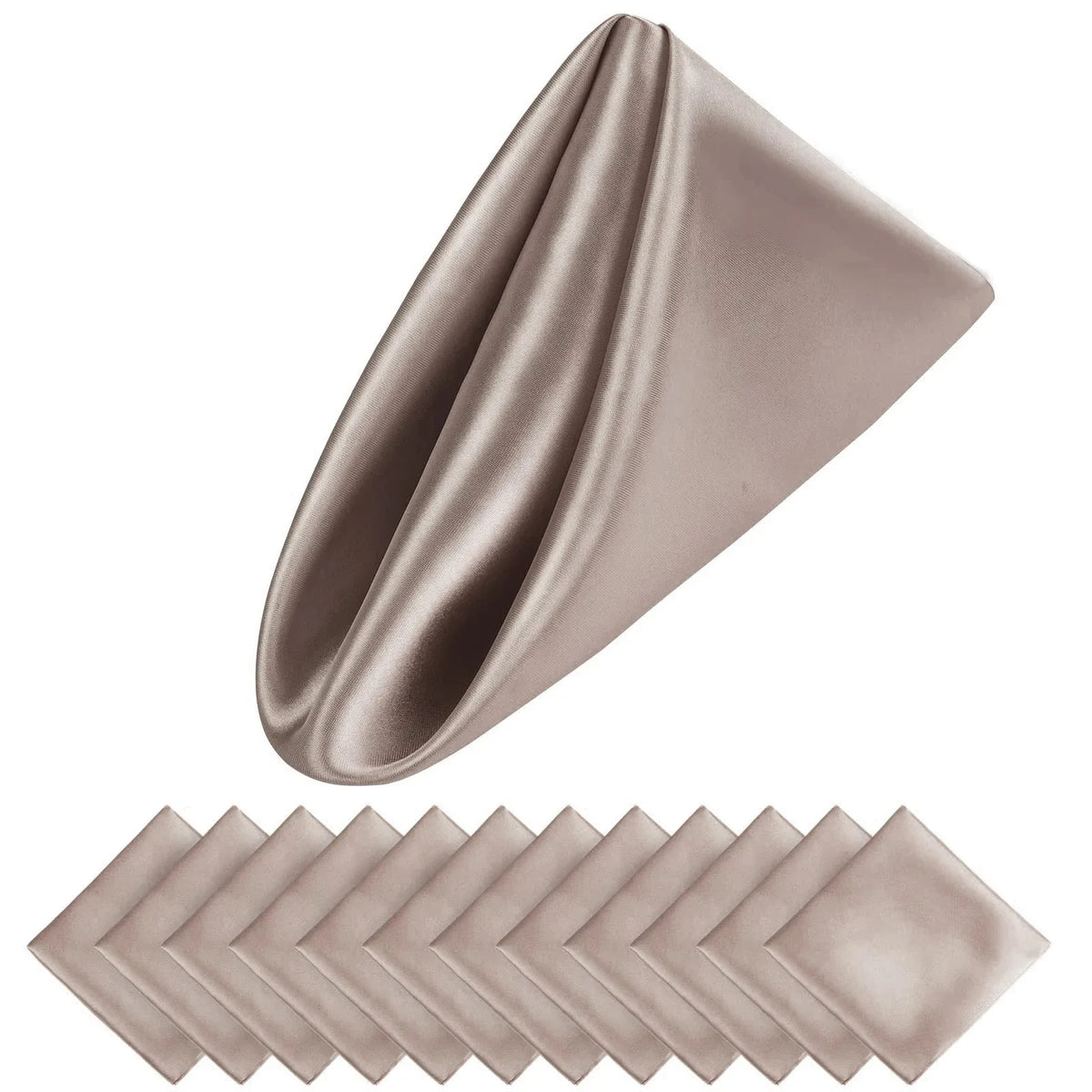 Satin Dinner Napkins 30x30cm — Wedding and Party Table Decoration (Pack of 24)