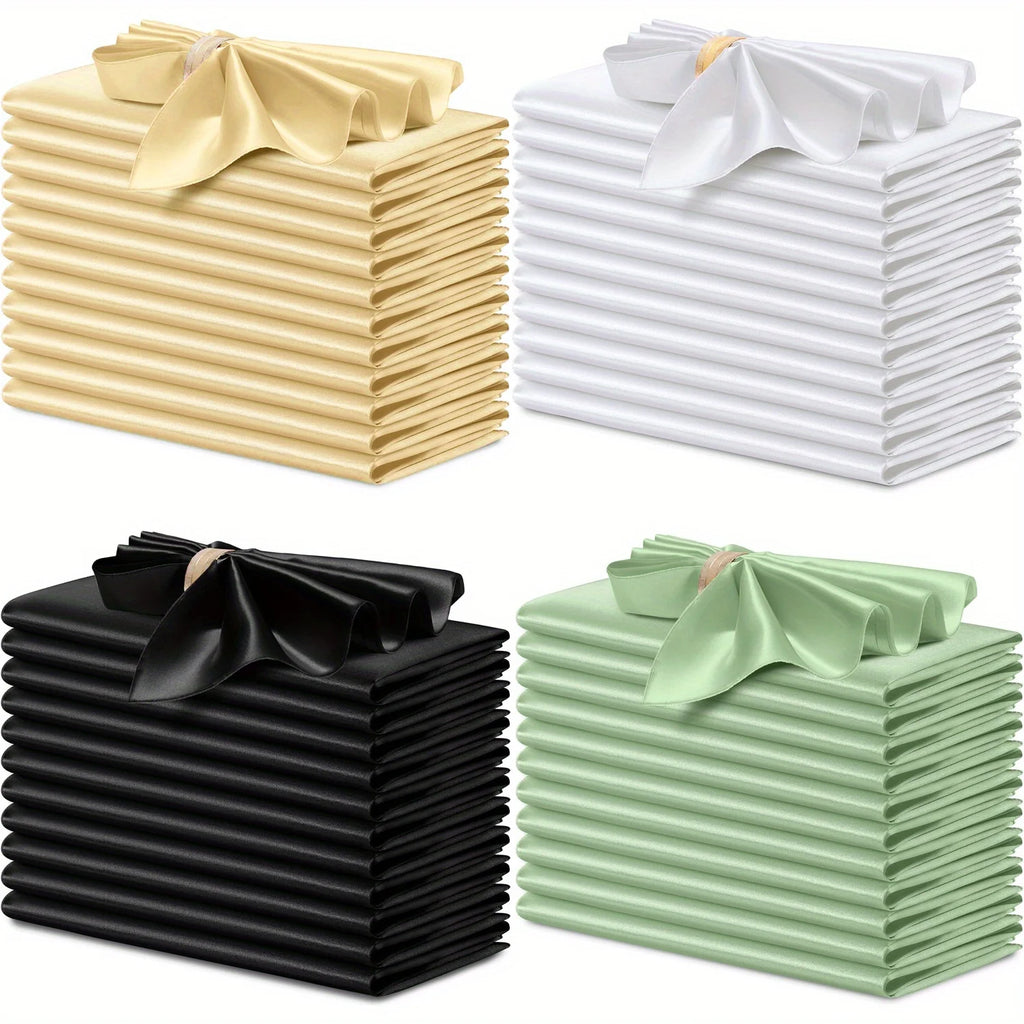 Satin Dinner Napkins 30x30cm — Wedding and Party Table Decoration (Pack of 24)