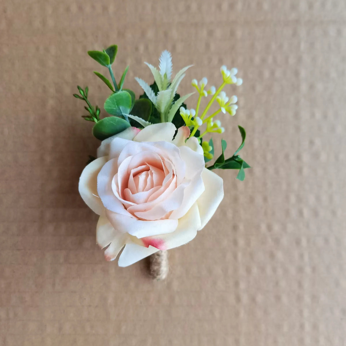 Silk Rose Wrist Corsage & Boutonniere