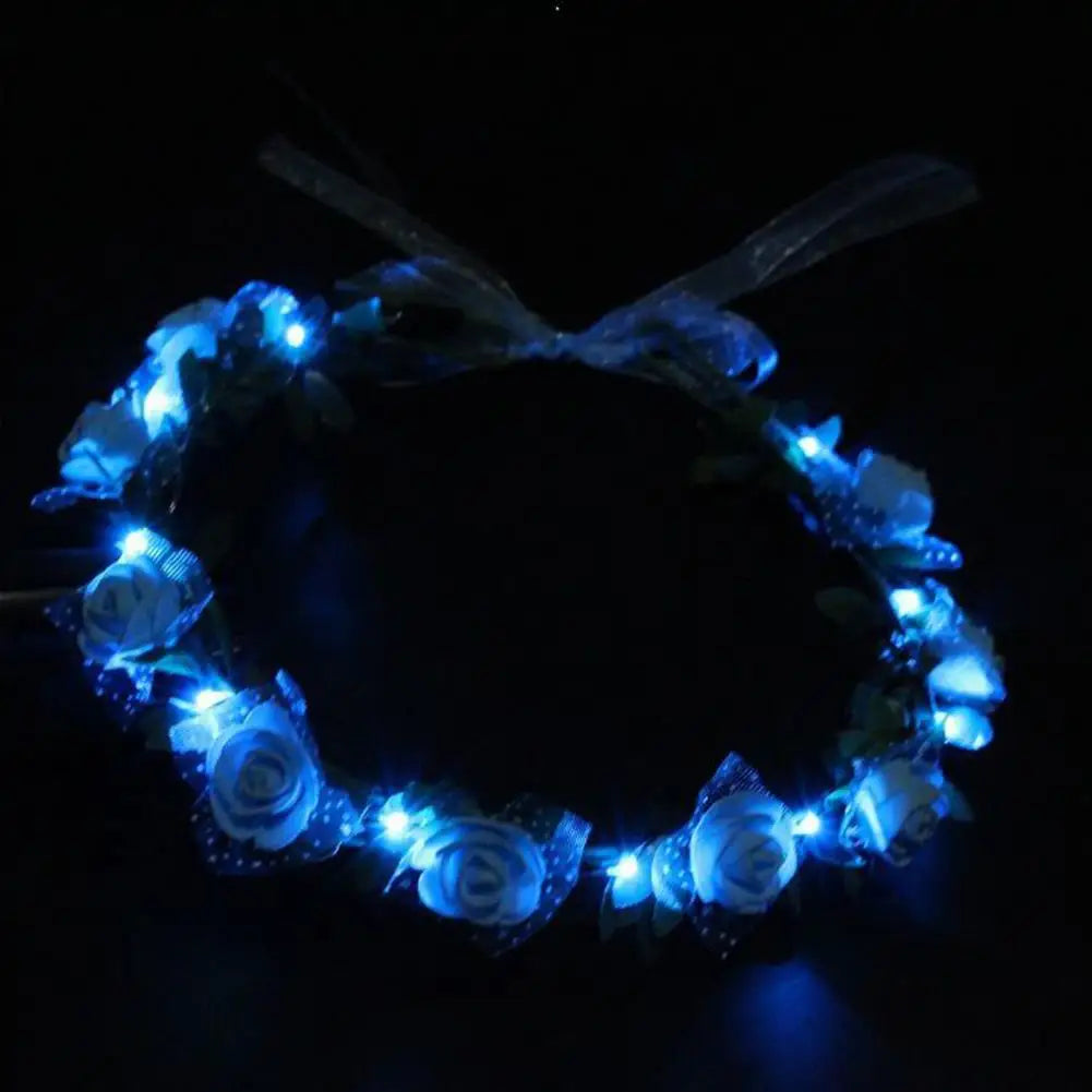 LED Light Flower Crown Headband