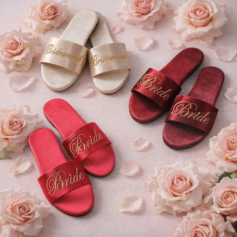 Bride & Bridesmaid Satin Slippers