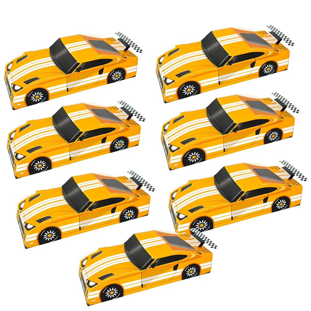 Racing Car Theme Party Gift Boxes — Kids Birthday Favour Boxes (10, 20 or 30 Pack)