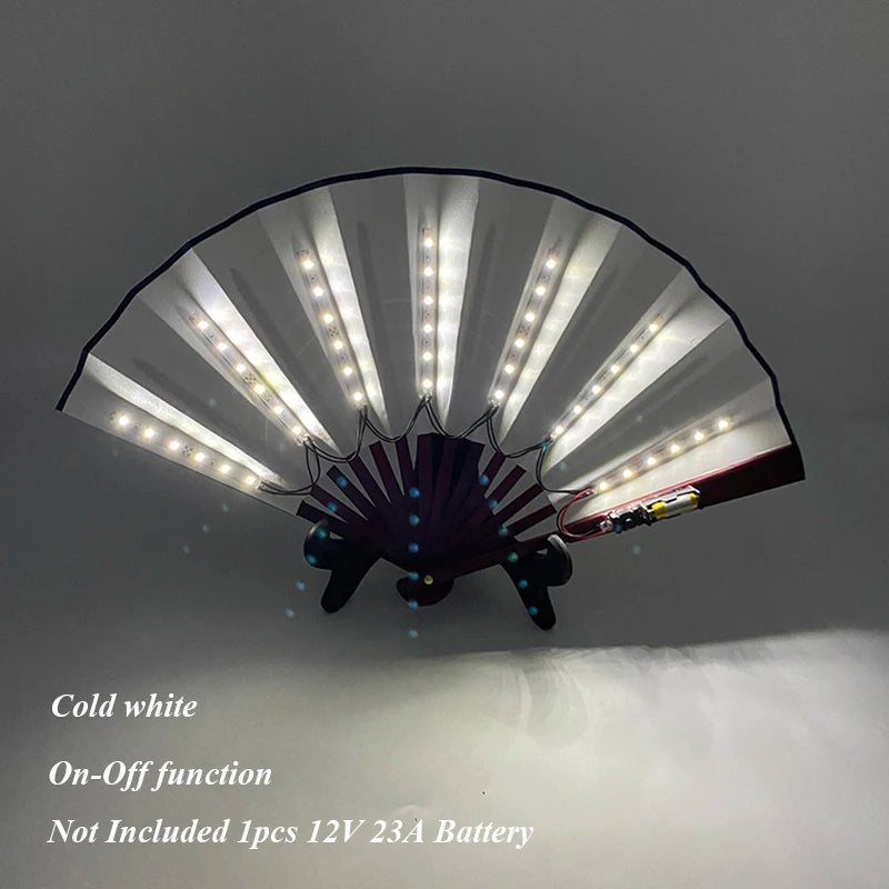 LED Folding Fan | Glow Hand Fan for Rave, Party & Stage Performance