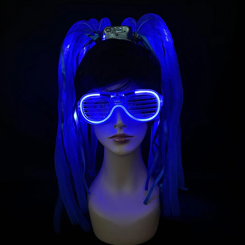 LED Noodle Headband & Glasses | Bachelorette Party Costume Accessory