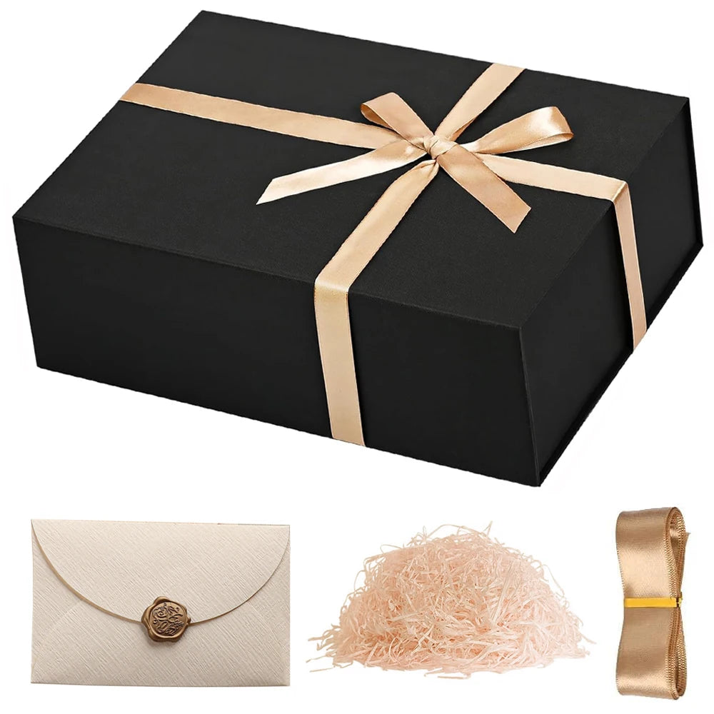 Luxury Magnetic Gift Box with Lid — Collapsible (Single or 4-Pack Gift Set)