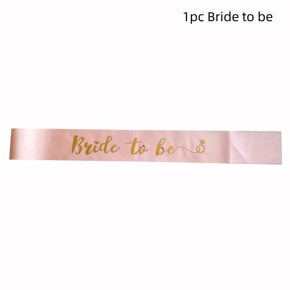 Rose Gold Hen Party Sash Set – Bride To Be & Team Bride Sashes
