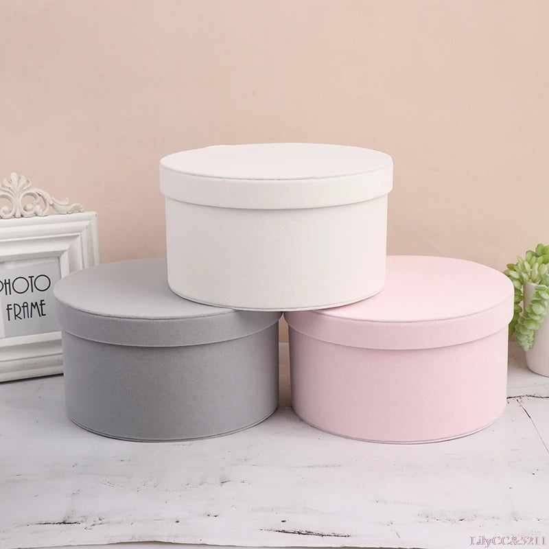 Velvet Round Flower Gift Box — Valentine's Day, Birthdays & Weddings (5 Colours)