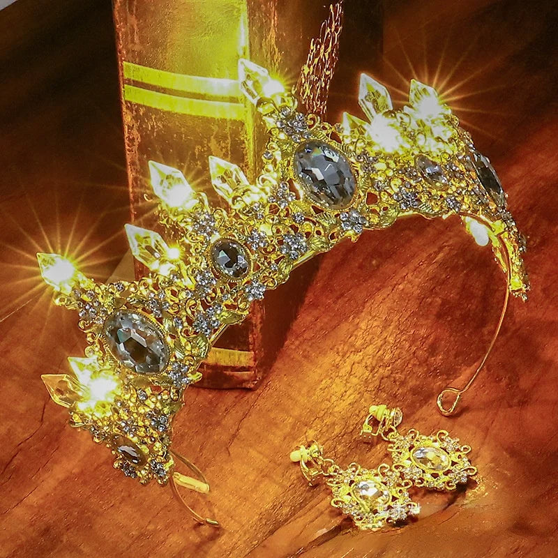 Glow Bride Crown Tiara with LED Lights