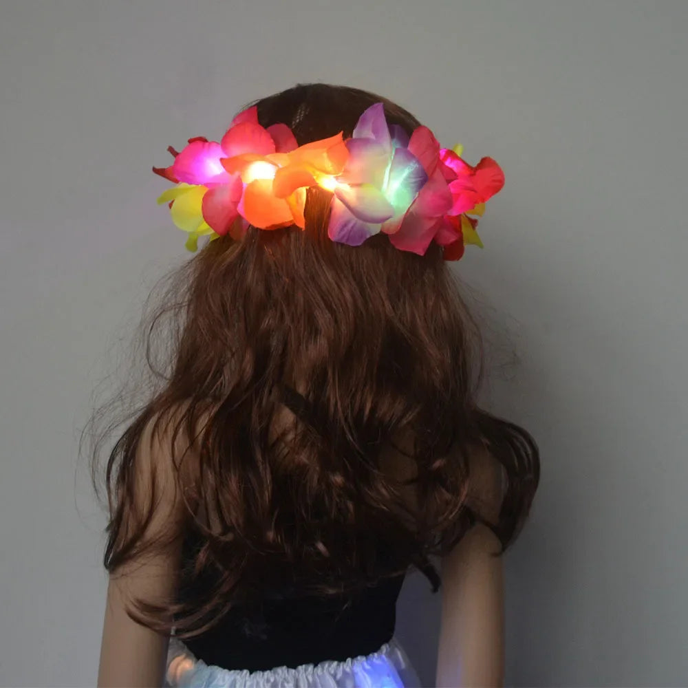 LED Flower Crown Headband | Glow Party & Festival Decoration