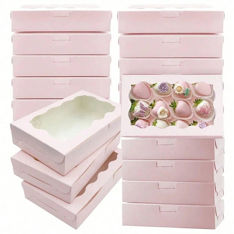 Kraft Paper Candy Favour Boxes — Window Design (10 or 20 Pack)
