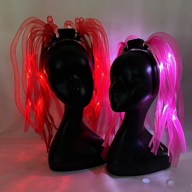 LED Noodle Headband & Glasses | Bachelorette Party Costume Accessory