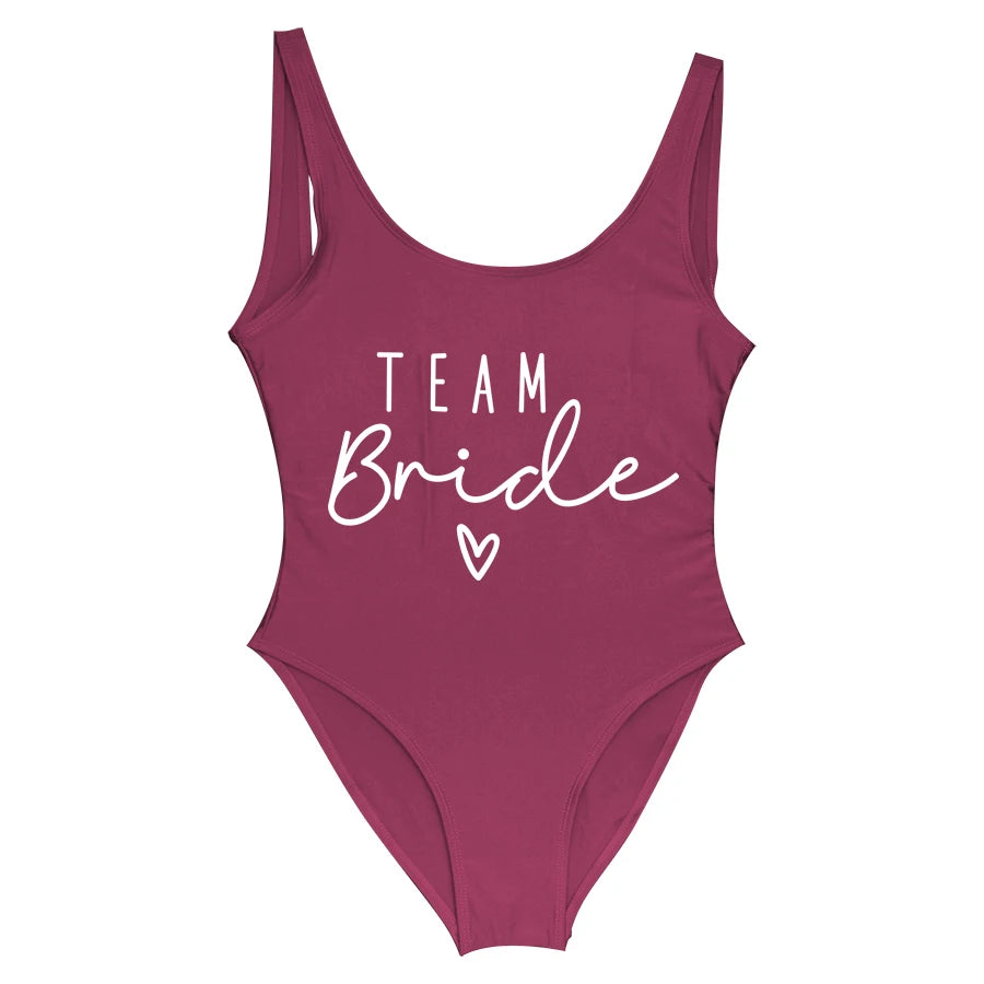 Hen Party One-Piece Swimsuit – Bride To Be Bachelorette Swimwear