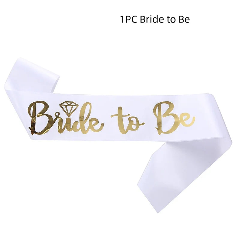 Bride to Be Satin Sash and Hat Set