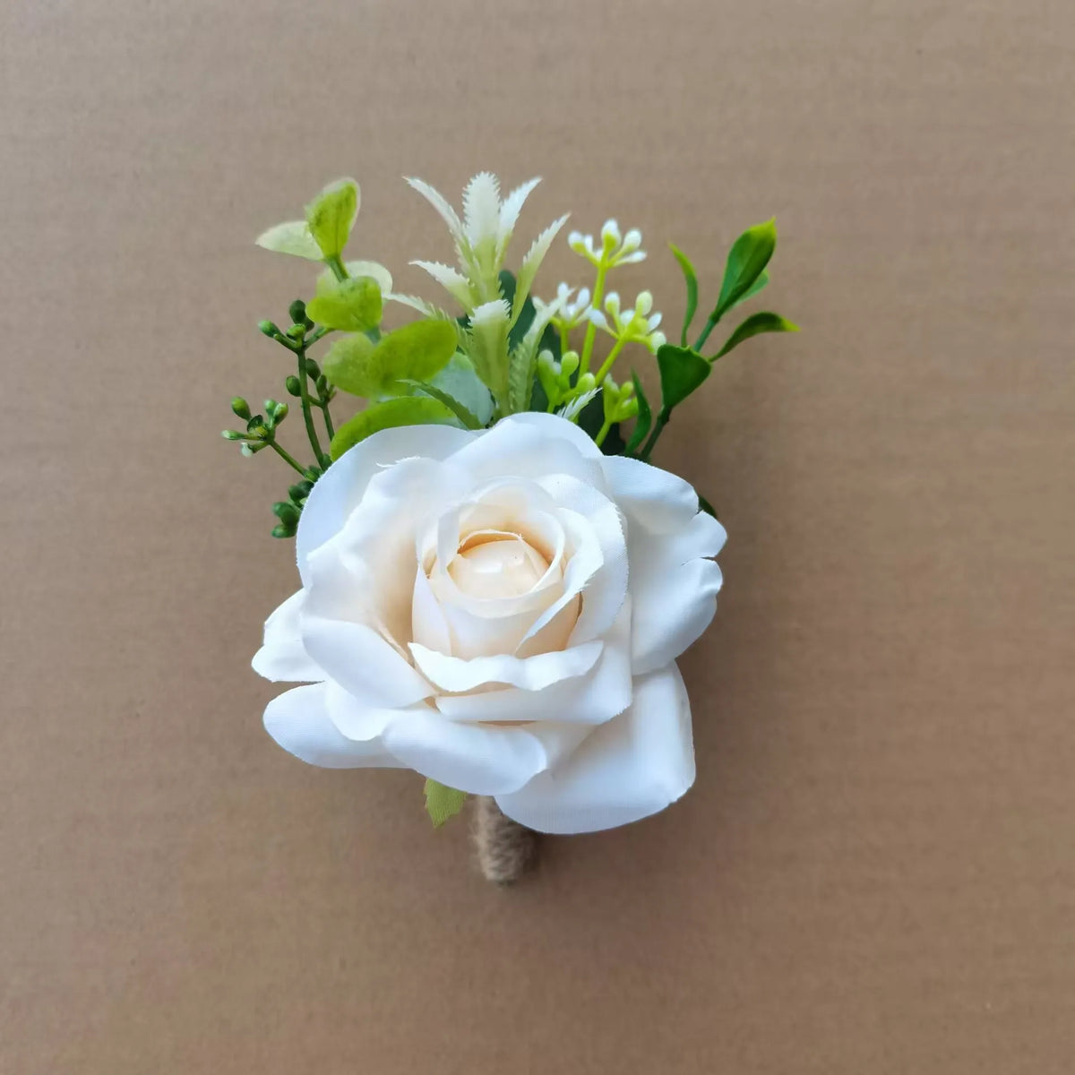 Silk Rose Wrist Corsage & Boutonniere
