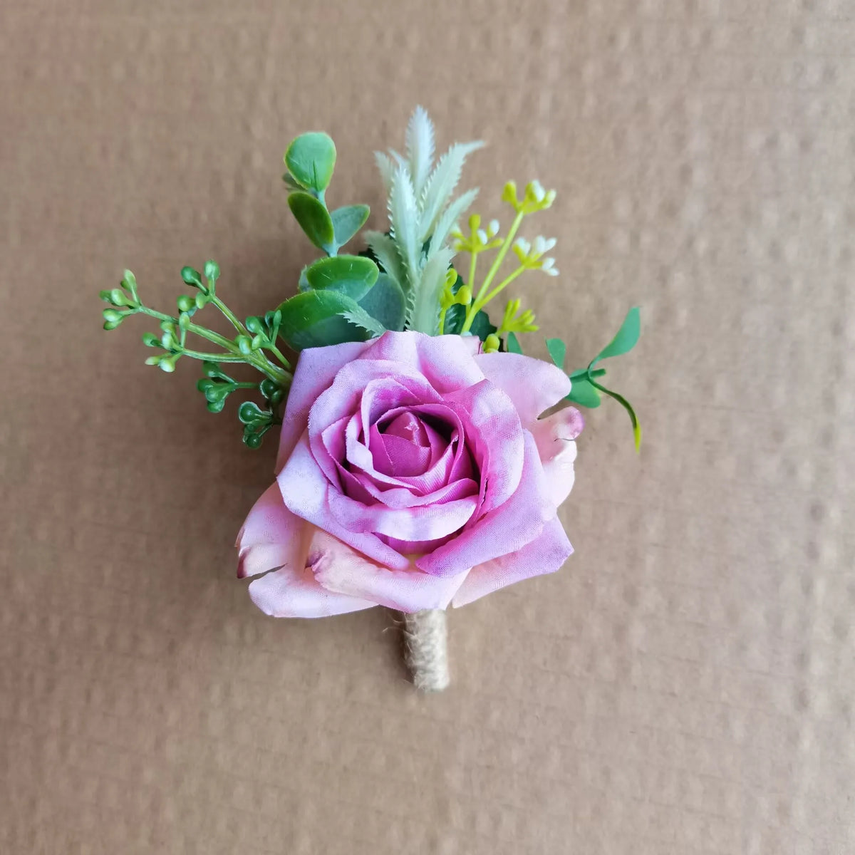 Silk Rose Wrist Corsage & Boutonniere