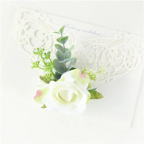 Silk Rose Wrist Corsage & Boutonniere