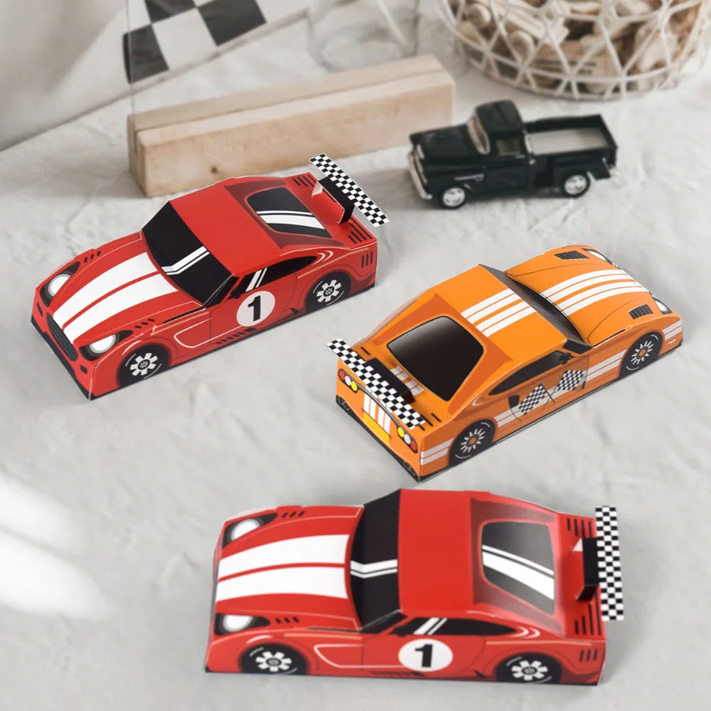 Racing Car Theme Party Gift Boxes — Kids Birthday Favour Boxes (10, 20 or 30 Pack)