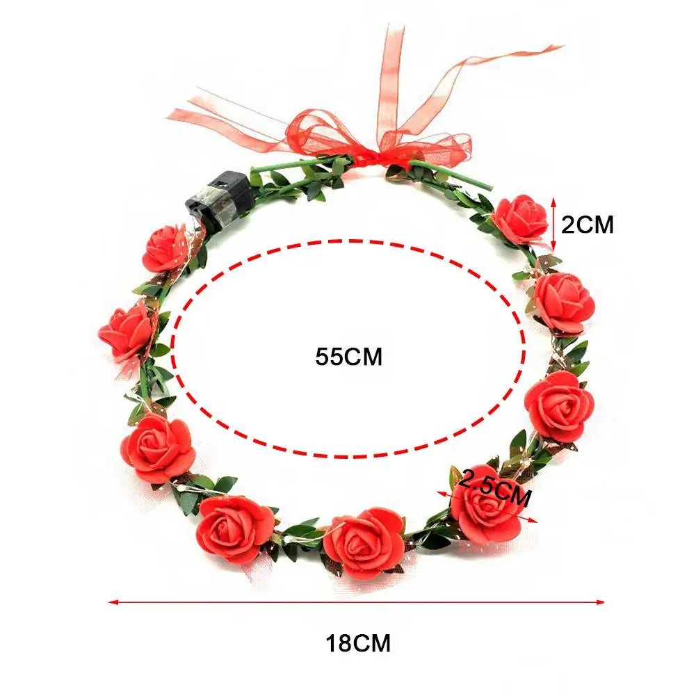 LED Light Flower Crown Headband