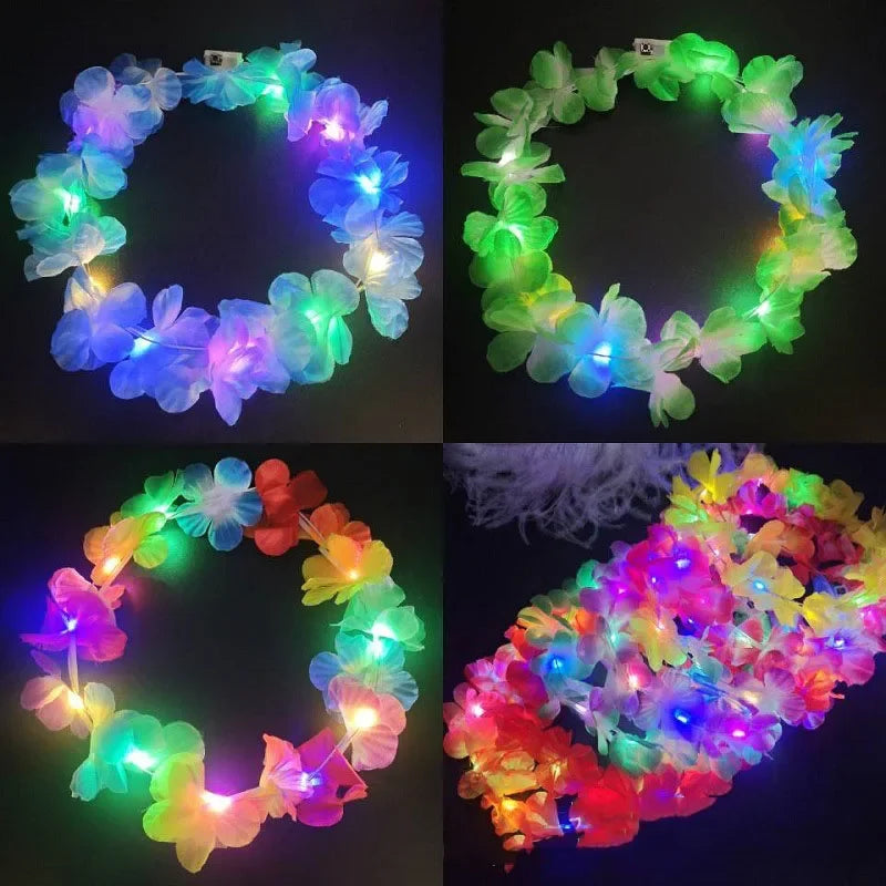 LED Flower Crown Headband | Glow Party & Festival Decoration