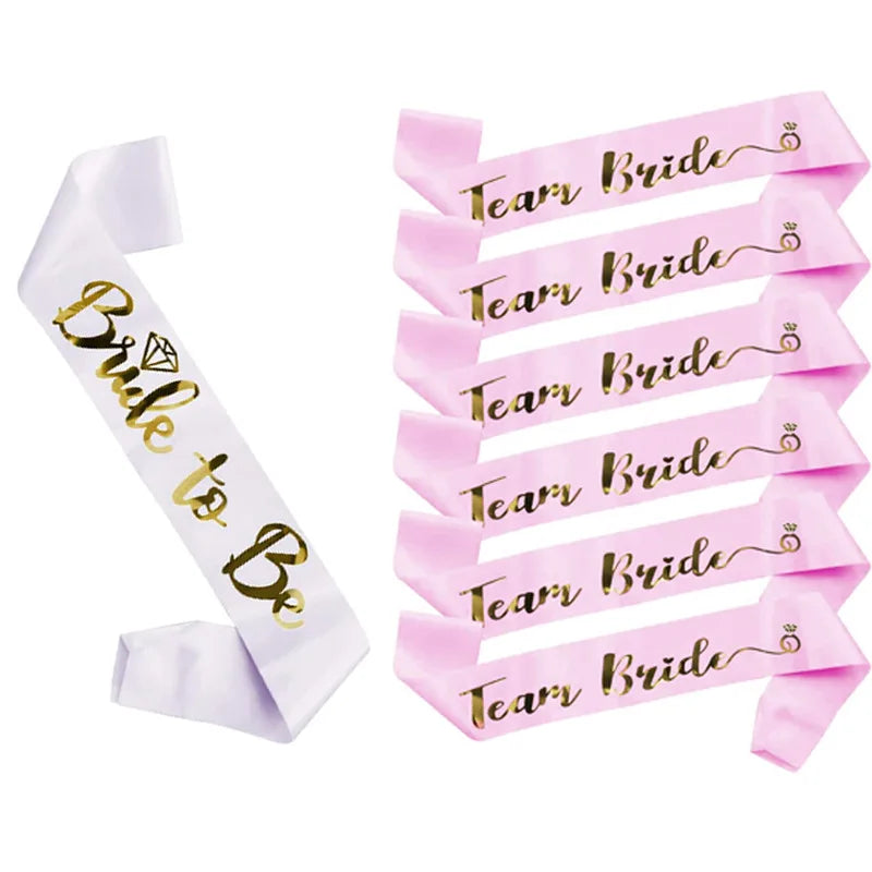 Bride to Be Satin Sash and Hat Set