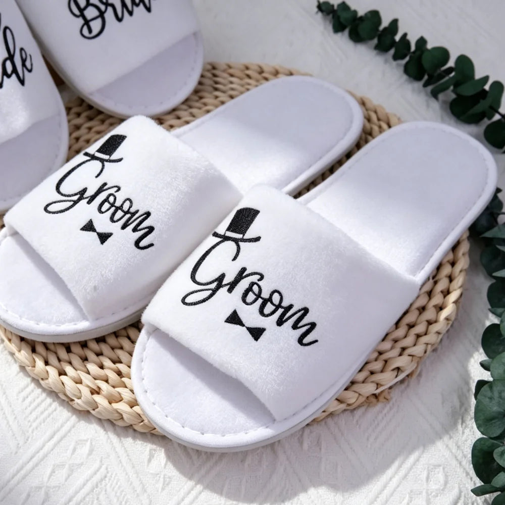 Team Bride & Team Groom Slipper Set