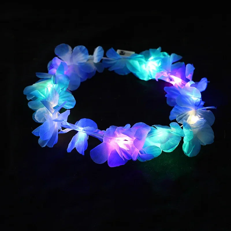 LED Flower Crown Headband | Glow Party & Festival Decoration
