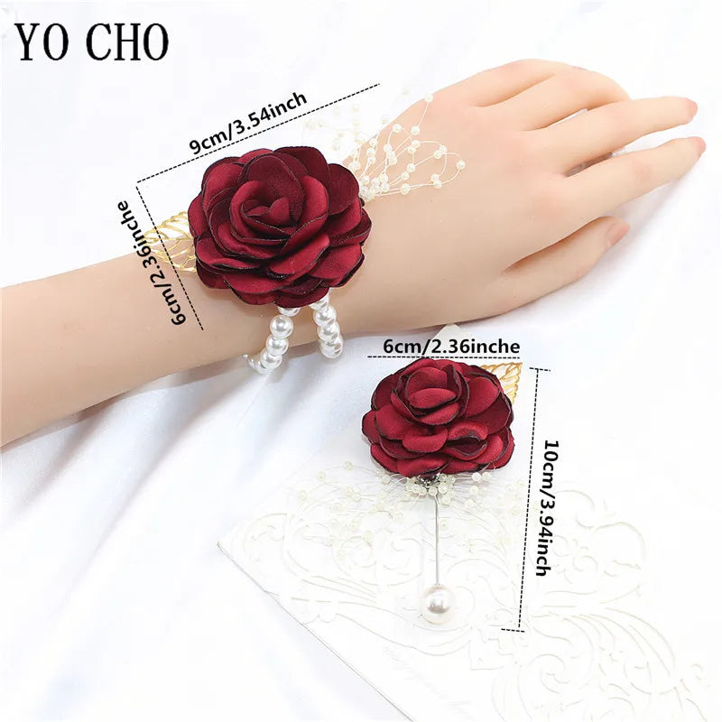 Bridesmaid Wrist Flower Corsage Bracelet
